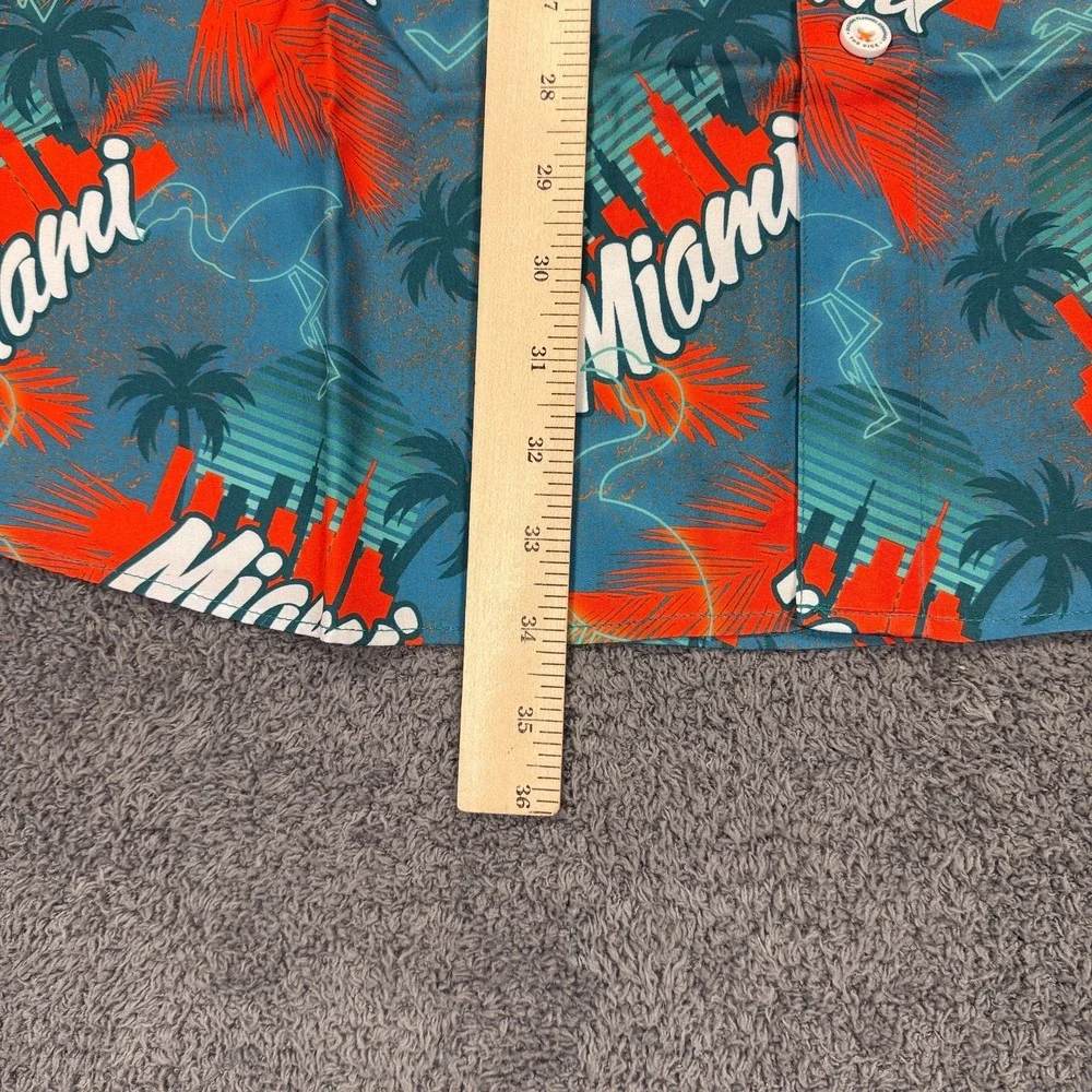 Dixxon The‎ Vice Miami Shirt Mens 3XL Blue Red Palm Tree Party Wear Button Up - Picture 7 of 11